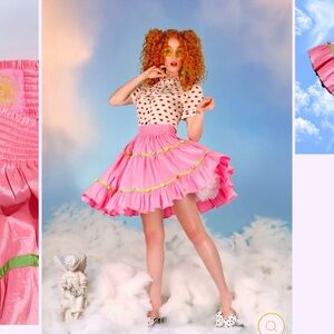 Poppy Angeloff Pink Flamingo parachute skirt